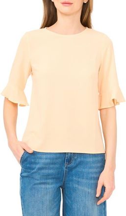 CeCe by Cynthia Steffe Ruffle Cuff Blouse in Apricot at Nordstrom, Size X-Small