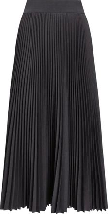 Dolce & Gabbana Rokken, Dames, Zwart, S, Wijdvallende Midi Rok in Donkergrijs