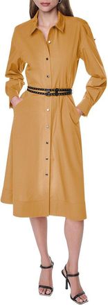 DKNY Roll Tab Button-Down Dress