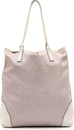 Gucci Pre-owned Womens Gg Canvas Tote Bag - Light Grey Textile - One Size