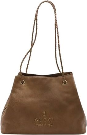 Gucci Pre-owned Tote Bags, female, Brown, Size: ONE SIZE Pre-owned Vintage Tote Bag