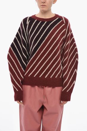 Stella McCartney FRANK STELLA Maglia Girollo in Misto Alpaca a Righe Stella McCartney