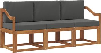 vidaXL Conjunto De Sof&aacute;s De Exterior 3 Uds. Natural Y Antracita Vidaxl