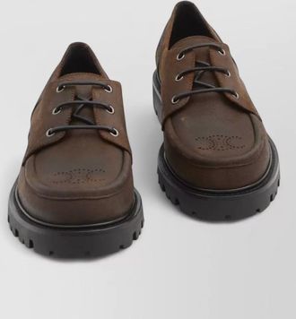 Celine suede derby lace-up shoes