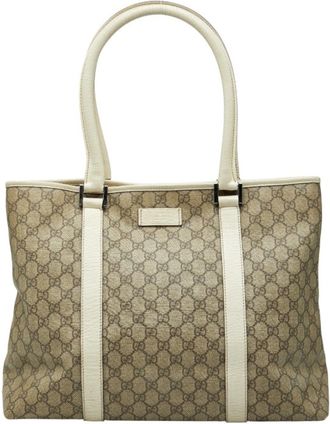 Gucci Beige Ivory Gg Supreme Handbag Tote Bag (Pre-Owned)