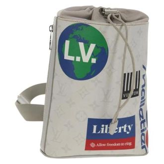 Louis Vuitton Pre-owned Bucket Bags, female, White, Size: ONE SIZE Pre-owned Bucket Bag