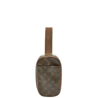 Louis Vuitton Pre-owned Cross Body Bags, male, Brown, Size: ONE SIZE Pre-owned Pochette Gange Monogram Shoulder Bag