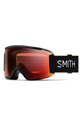 Smith Squad ChromaPop Low Bridge Snow Goggles in Black/photochromic Red at Nordstrom