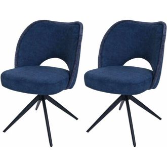 Hhg Hhg - Juego De 2 Sillas De Comedor 597, Silla De Cocina Tapizada, Giratoria Con Retorno Autom&aacute;tico, Tela/textil (420 G/m&sup2;) Oeko-tex, Gris Claro