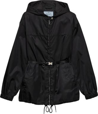 Prada Giacca Re-Nylon con cappuccio - Nero