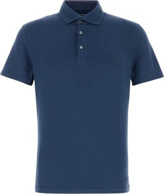 Fedeli Stretch Katoenen Poloshirt - Heren - Polos - Blauw - 5XL - Katoen - Tops