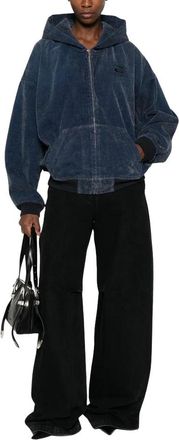 Alexander Wang Dames, Sweatshirts & Hoodies, Blauw, Maat: XS Denim