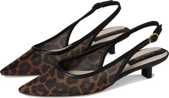Franco Sarto Pura3 Slingback Shoes Womens Shoes Leopard Mesh Animal Print : 9.5 M, Synthetic