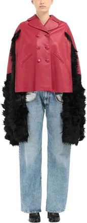 Maison Margiela Womens Multicolor Leather Cloacks Clothing