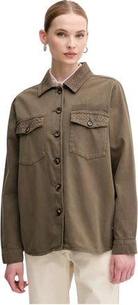 Mos Mosh MOS Mosh, Dames, Blouses & Shirts, Groen, Maat: XS Katoen