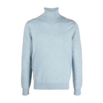 Maison Margiela Cashmere Turtleneck Jumper - male - Maison Margiela - Cashmere Knitwear - Blue - L - Knitwear