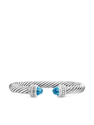 David Yurman Zilveren Classic Cable armband met diamant (7mm)