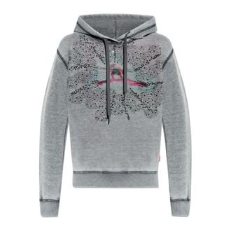 Diesel Hoodies & sweatvesten, Heren, Grijs, M, Katoen, F-Normy-Hood-S1 Hoodie