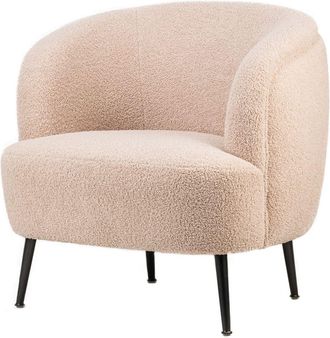 Nordlys Sillón escandinavo 1 plaza en lana con patas de acero Beige