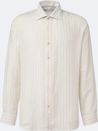 Eleventy Striped twill shirt