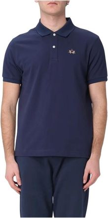 La Martina Piqu&eacute; Stretch Polo - Heren - Polos - Blauw - 3XL - Katoen - Tops