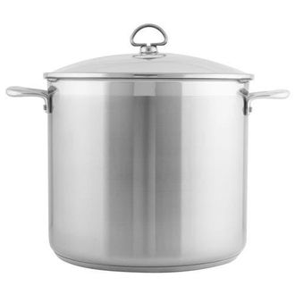 Chantal Induction 21 Steel 12 qt. Stock Pot w/ Glass Lid in Silver at Nordstrom