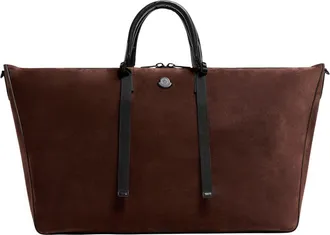 Moncler Moncler Carlo Suede Duffle Bag, Men, Brown, Size: One Size
