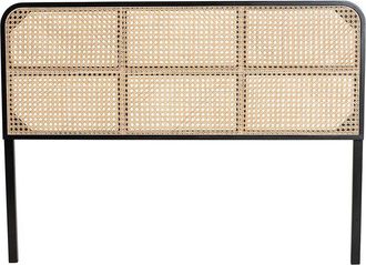 Baxton Studio Lainer Modern Bohemian Bayur Wood & Rattan Queen Size Headboard