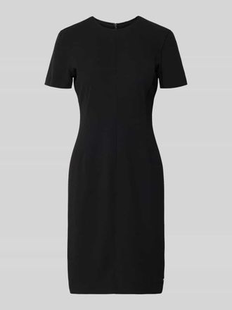 Calvin Klein Knielanges Etuikleid mit Rundhalsausschnitt in Black, Gr&ouml;&szlig;e XL