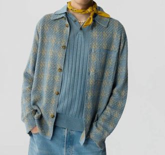 Guest In Residence Plaid Work Shirt In Sail Combo