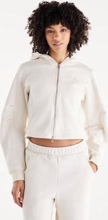 New Balance Mujer Athletics Crafted Fleece Full Zip en Beige, Vell&oacute;n de algod&oacute;n, Talla M