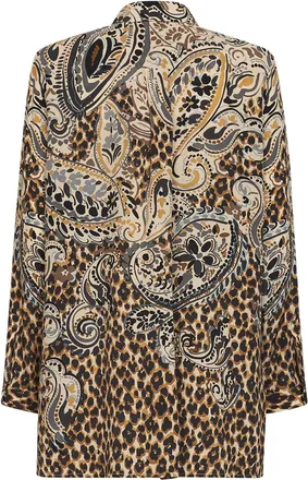 Etro Womens Long Silk Shirt Multicolour