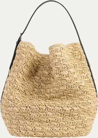 Toteme Belted Paper Raffia Tote Bag