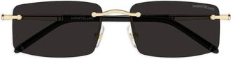 Montblanc Occhiali da sole squadrati - Nero