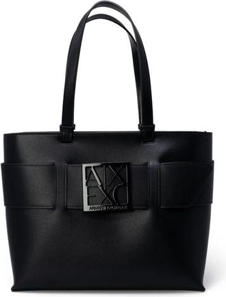 A|X Armani Exchange Zwarte Polyethyleen Dames Handtas - Dames - Shoppers - Zwart - ONE Size - Tassen