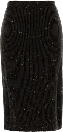 Bottega Veneta Womens Wool Skirt Brown Viscose