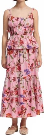 En Saison Womens Celeste Peplum Top In Pink