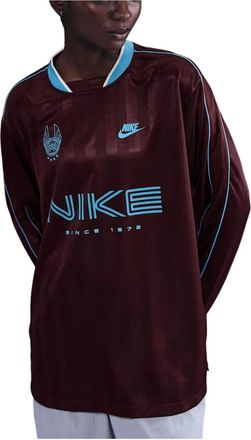 Nike (WMNS) Nike Sportswear Long-Sleeve Jersey Burgundy Crush Baltic Blue IM7452-652