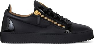 Giuseppe Zanotti Signature Sneakers - Heren - Sneakers - Zwart - 45 EU - Leer - Schoenen