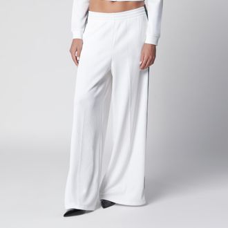 Gucci Pantaloni leisure in jersey di cotone bianchi con nastro Web