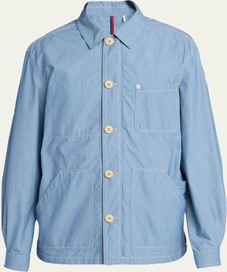 Moncler Mens Elorn Chambray Shirt Jacket