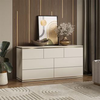 Vicco Aparador Linette, Cachemira, 139.8 X 70 Cm Con 7 Cajones, Vicco