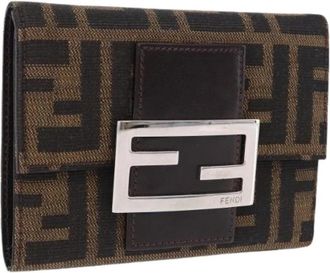 Fendi Pre-owned Vintage Zucca Canvas Portemonnee - Dames - Vintage Accessoires - Bruin - ONE Size - Vintage