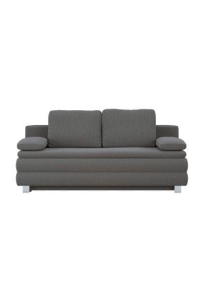CARRYHOME Boxspringsofa, Graphitfarben, Textil, Füllung: Schaumstoff,Schaumstoff, 202x96x105 cm, Liegefunktion, Rücken echt, Wohnzimmer, Sofas & Couches, Sofas,