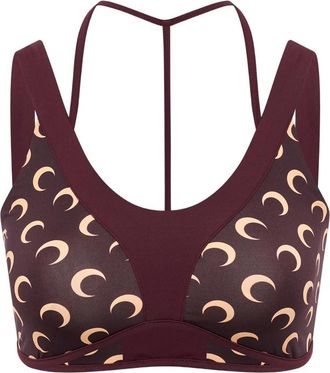 Marine Serre Athleisure Moon-printed Bra Top