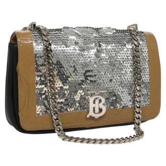Burberry Tweedehands leren handtassen - Dames - Vintage Schoudertas - Grijs - ONE Size - Leer - Vintage