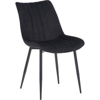 Clp Sedia Rahden in velluto nero
