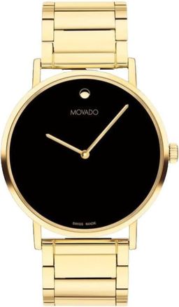 Movado Signature Quartz Black Dial Unisex Watch 0607595