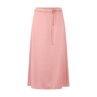Marc Cain Satijnen Midirok - Dames - Rokken - Oranje - Maat: XL Satijn