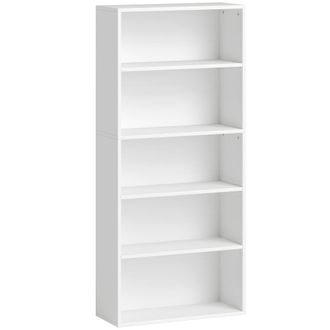HOMCOM Librer&iacute;a 60x24x133.5 cm blanco